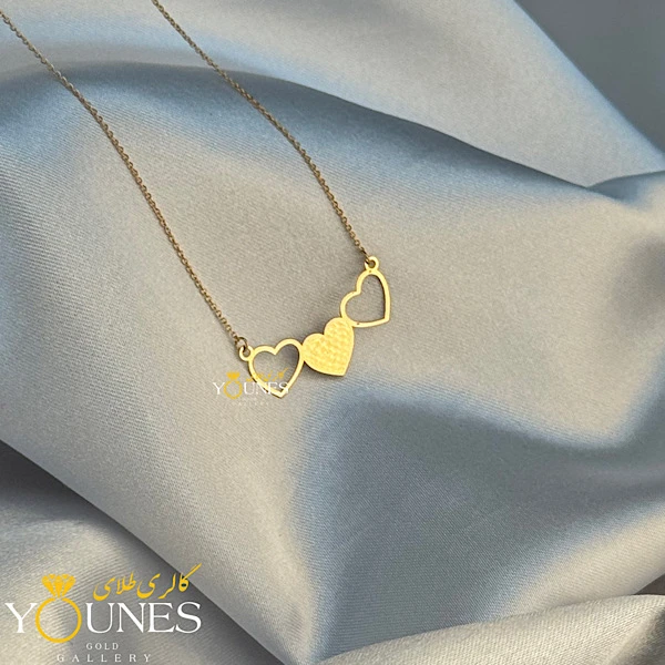 گردنبند سه قلب مینیمال طلا